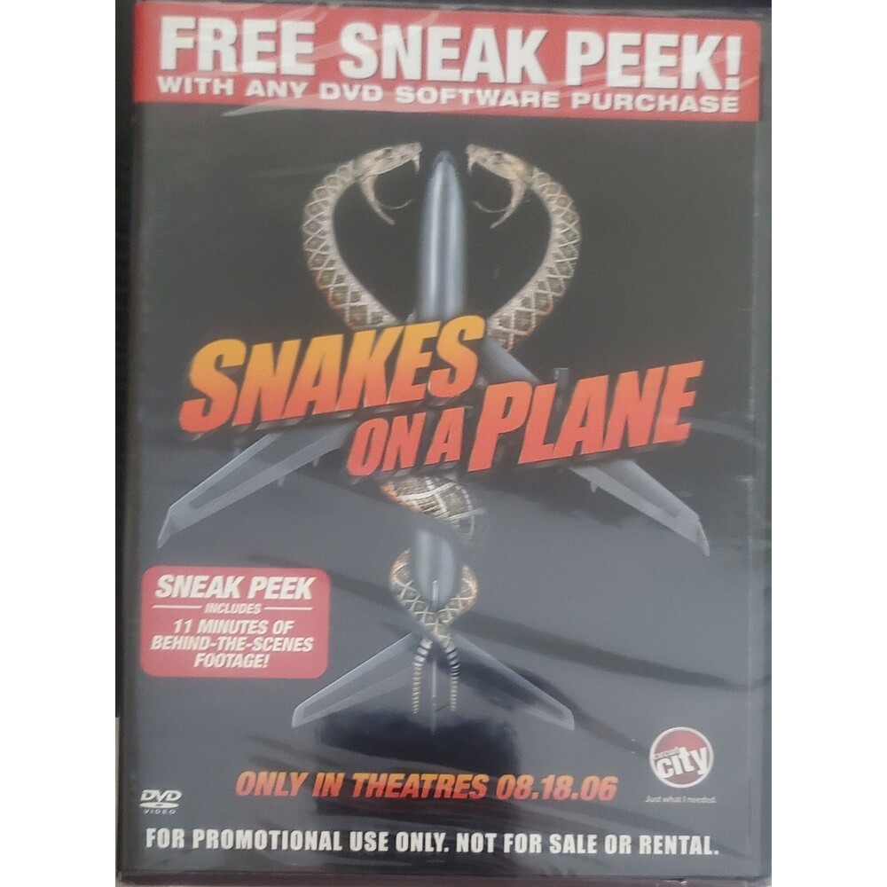 Snakes on a Plane ( DVD ) Includes Sneak Peak Behind The Scenes Footage. New